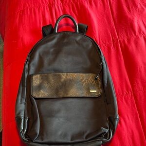 Calvin Klein Black Leather Backpack